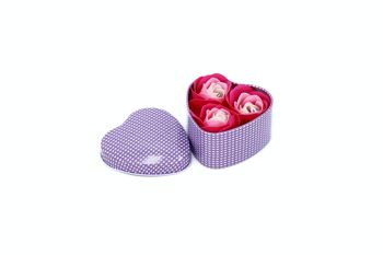 FLEUR DE SAVON BOITE COEUR x3 2