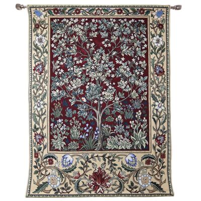 William Morris Tree of Life Red - Tenture murale en 3 tailles