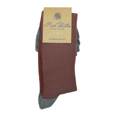 Miss Partridge Eye High Cane Sock Cuba-Grigio