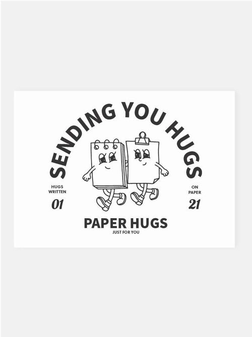 Postkarte 'paper hugs'