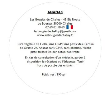 BOUGIE "ANANAS" MADE IN NIÈVRE 4