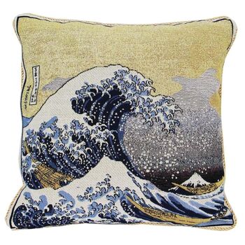 Grande Vague au large de Kanagawa - Housse de Coussin Art 45cm*45cm