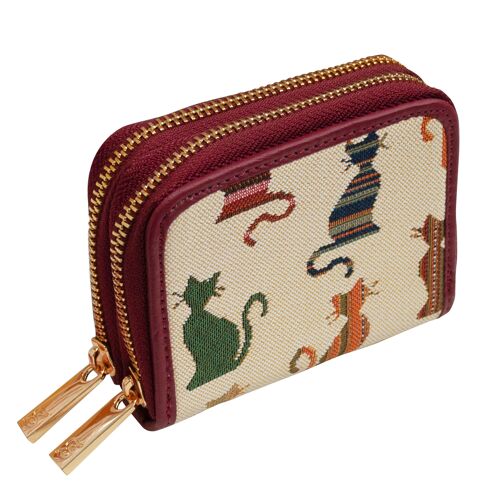 Cheeky Cat - Double Zip Purse