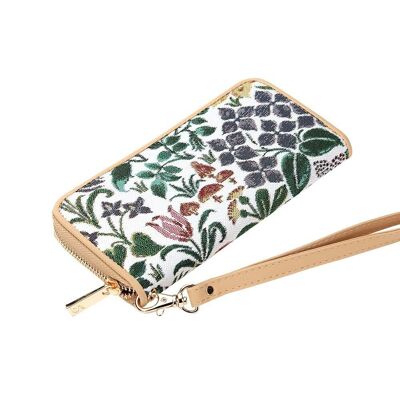 Charles Voysey Spring Flowers - Portamonete lungo con zip