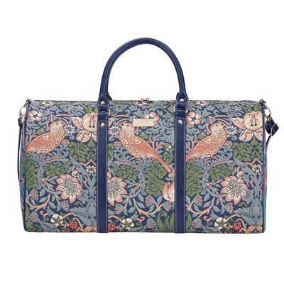 William Morris Strawberry Thief Azul - Bolsa de viaje grande