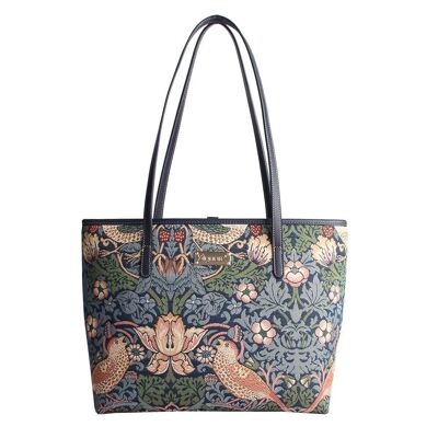 William Morris Strawberry Thief Blue - Borsa universitaria