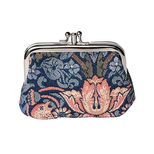 William Morris Strawberry Thief Blue - Frame Purse