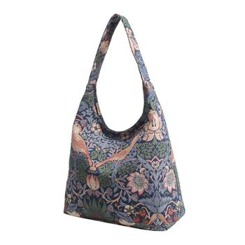 William Morris Strawberry Thief Bleu - Sac Hobo 3