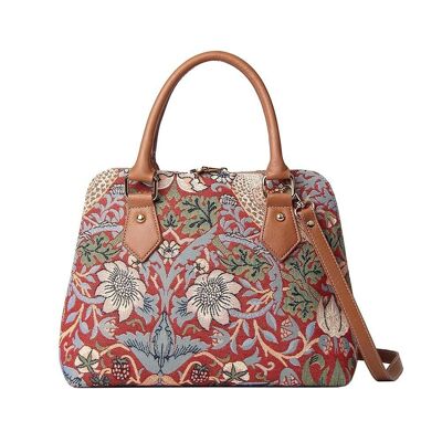 William Morris Strawberry Thief Red - Borsa convertibile