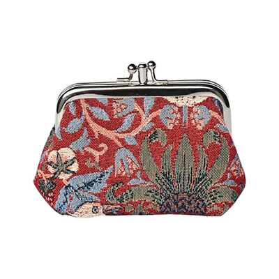 William Morris Strawberry Thief Red - Borsa a telaio