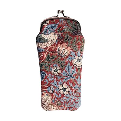 William Morris Strawberry Thief Rojo - Estuche para gafas