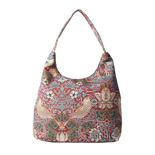 William Morris Strawberry Thief Red - Hobo Bag