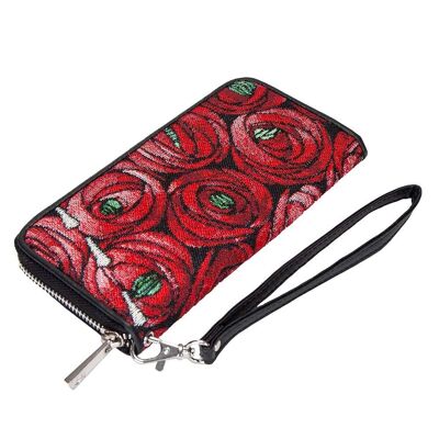 Mackintosh Rose and Teardrop - Long Zip Purse