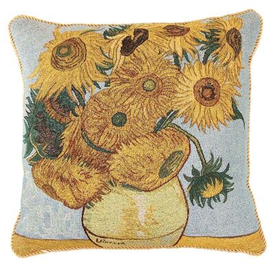 Van Gogh Sonnenblume – Kissenbezug, Kunst, 45 cm x 45 cm