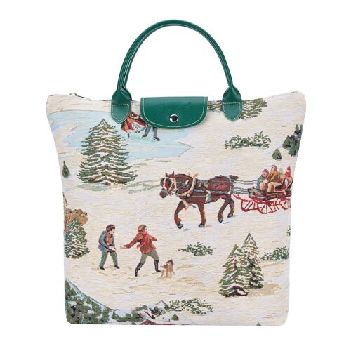Christmas Sleigh - Foldaway Bag