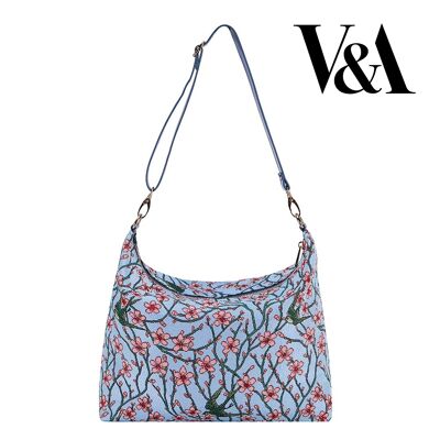 Von V&A lizenzierte Almond Blossom and Swallow – Slouch Bag