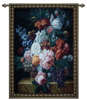 Fleur et raisin - Tenture murale 98cm x 138cm (70 tiges) 1