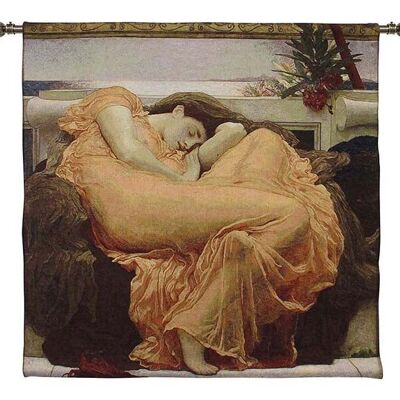 Sir Fredrick Leighton Flaming June - Tapiz de pared 100cm x 100cm (120 varillas)