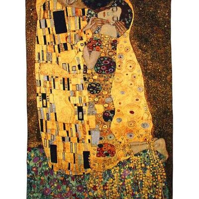 Gustav Klimt El Beso - Tapiz de Pared 90cm x 138cm (70 varillas)