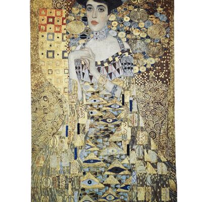 Gustav Klimt Frau in Gold lang – Wandbehang 86 cm x 140 cm (70 Stangen)