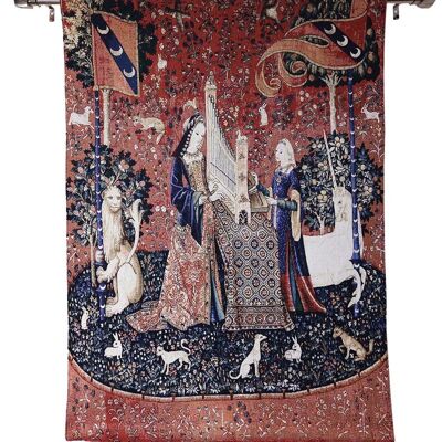 Lady & Unicorn Sense of Hearing – Wandbehang in 2 Größen
