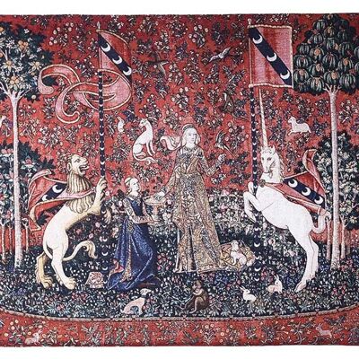 Lady & Unicorn Sense of Taste – Wandbehang in 2 Größen