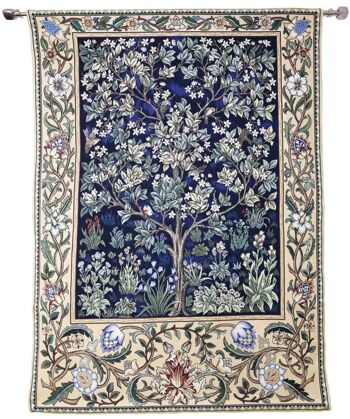 William Morris Tree of Life Blue - Tenture murale en 3 tailles 1