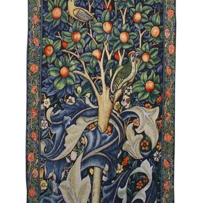 William Morris Specht in einem Obstbaum – Wandbehang 69 cm x 139 cm (70 Stangen)