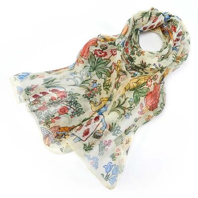 Alice au pays des merveilles - Foulard 100% pure soie