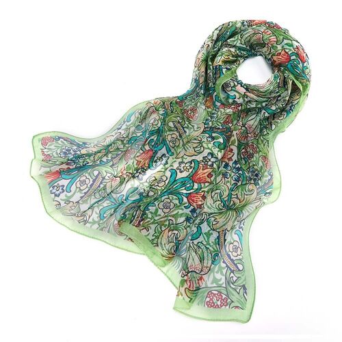 William Morris Golden Lily - 100% Pure Silk Scarf