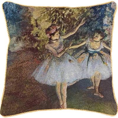 E.Degas Zwei Tänzer auf einer Bühne – Kissenbezug, Kunst, 45 cm x 45 cm