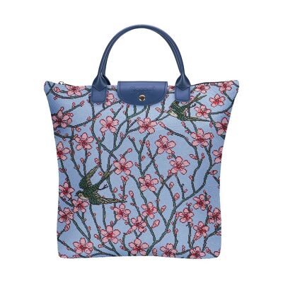 Flor de almendro y golondrina con licencia de V&A - Bolsa plegable