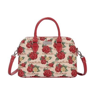 Frida Kahlo Rose - Bolso de tres compartimentos