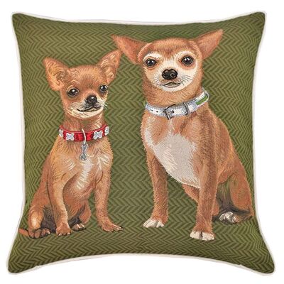 Chihuahua verde oliva - Fodera per cuscino 45 cm * 45 cm