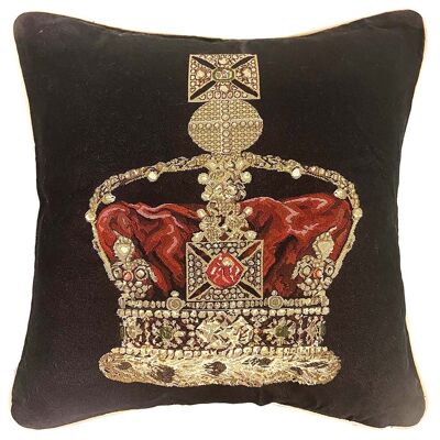 Couronne Noir - Housse de Coussin 45cm*45cm