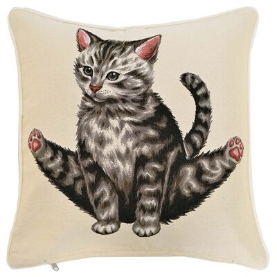 Yoga Cat - Panelled Cushion Cover 45cm*45cm