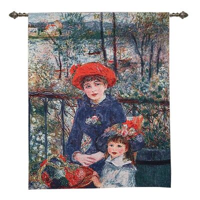 P A Renoir Two Sisters - Tapiz de pared 68cm x 88cm (70 varillas)