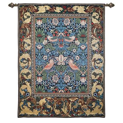 William Morris Strawberry Thief - Colgante de pared 109cm x 139cm (70 varillas)