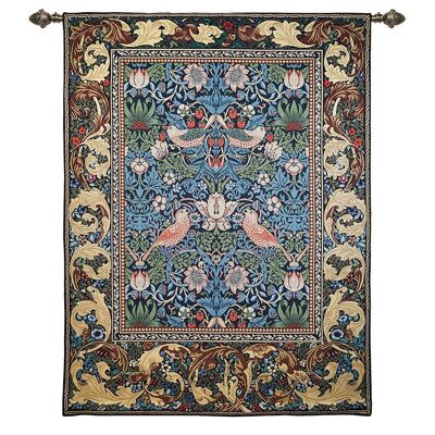 William Morris Strawberry Thief - Tenture murale 109cm x 139cm (70 tiges)