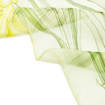 Jonquilles - Foulard 100% Pure Soie 5