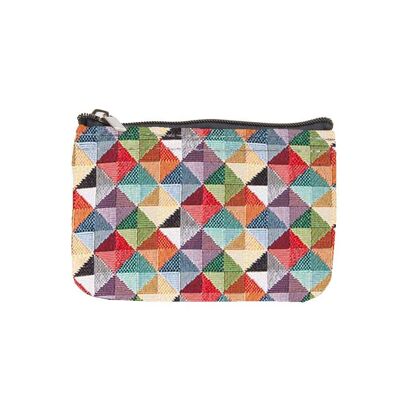 Multi Coloured Triangle - Zip Coin Purse