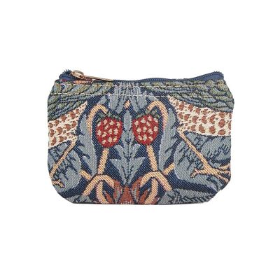 William Morris Strawberry Thief Blue - Zip Coin Purse