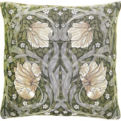 William Morris Pimpernel and Thyme Green - Fodera per cuscino a pannelli 45 cm * 45 cm