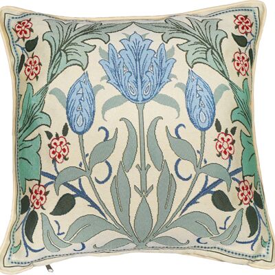 Tulipe Bleue - Housse de Coussin Panneaux 45cm*45cm