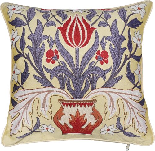 William Morris Tulips in a Vase - Panelled Cushion Cover 45cm*45cm