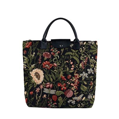 Morning Garden Black - Foldaway Bag