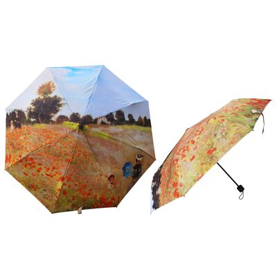 Champ de coquelicots Claude Monet - Parapluie pliant d'art