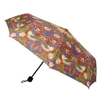 William Morris Strawberry Thief Rouge - Parapluie Pliant Art 1