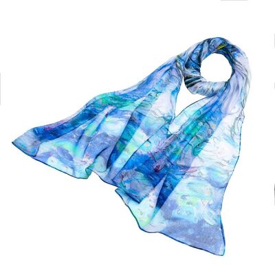 Claude Monet Seerose – Schal aus 100 % reiner Seide