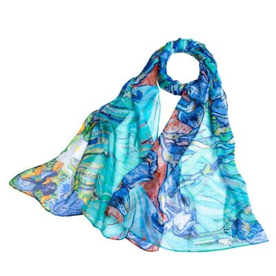 Van Gogh Iris - Foulard 100% Pure Soie